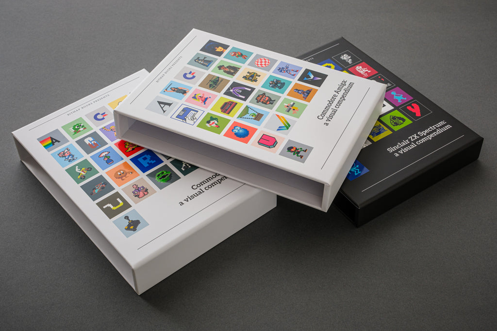 Slipcases for our C64, Amiga and ZX Spectrum hardbacks | Bitmap Books