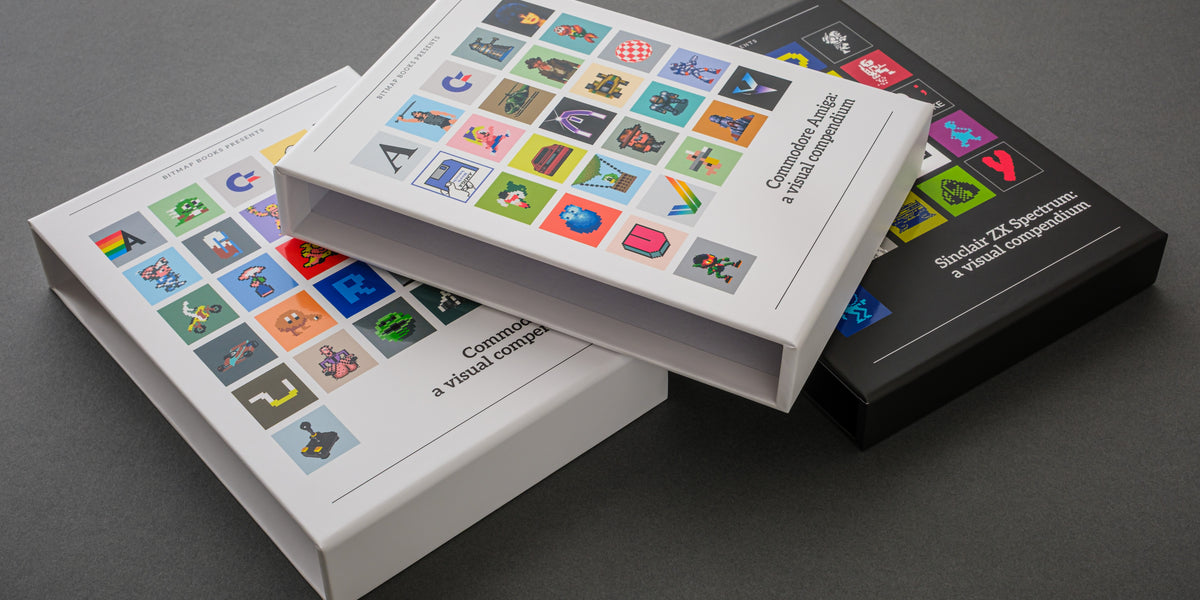 Slipcases for our C64, Amiga and ZX Spectrum hardbacks | Bitmap Books